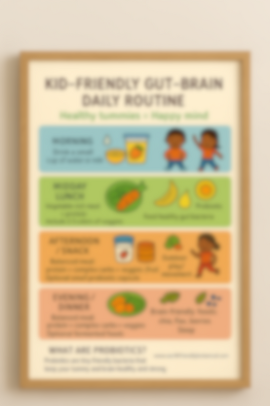 Kid-Friendly Probiotic Daily Diet Routine(Good Gut-Brain)