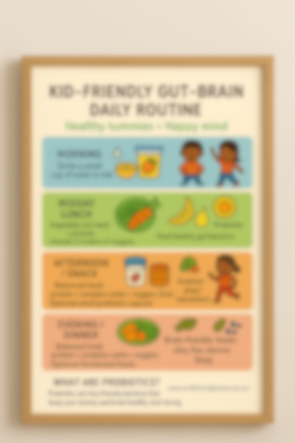 Kid-Friendly Probiotic Daily Diet Routine(Good Gut-Brain)